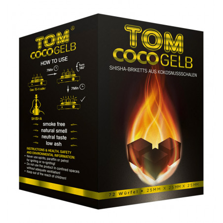 Tom Cococha Yellow vattenpipa shisha Kol – 1 kg - Kokoskul