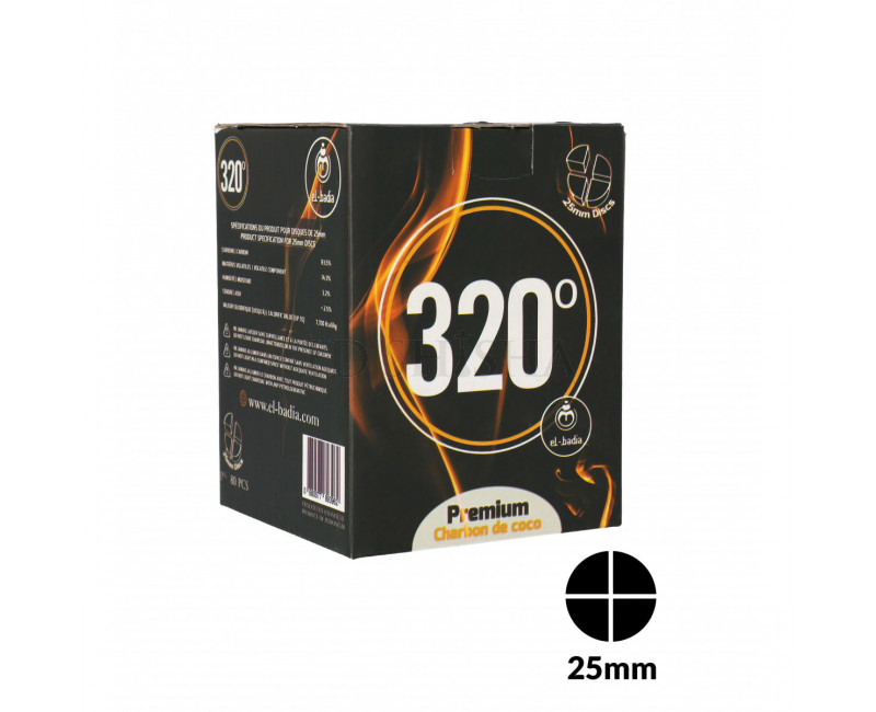 320° Gold – 25 mm 4-delt disc vattenpipa shisha Kol – 1 kg -
