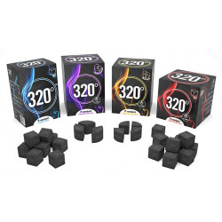 320° Blue – 25 mm vattenpipa shisha Kol – 1 kg - Kokoskul