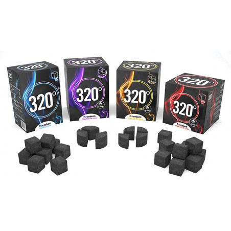 320° Blue – 25 mm vattenpipa shisha Kol – 1 kg - Kokoskul