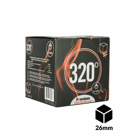 320° Red – 26 mm vattenpipa shisha Kol – 1 kg - Kokoskul